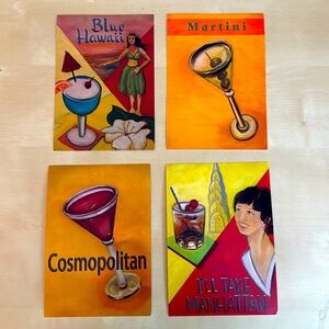 Contemporary BeveragePosters - Set of 4